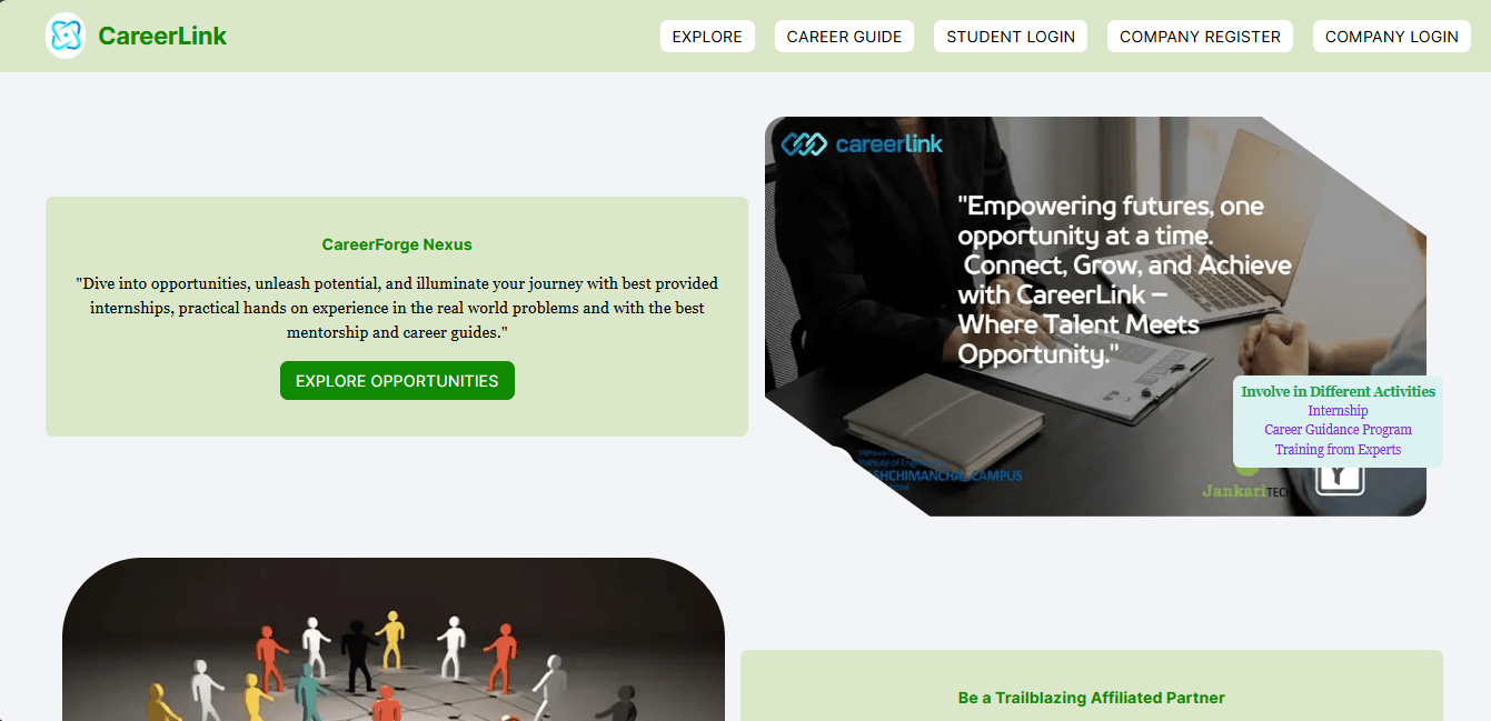 Screenshot of CareerLink