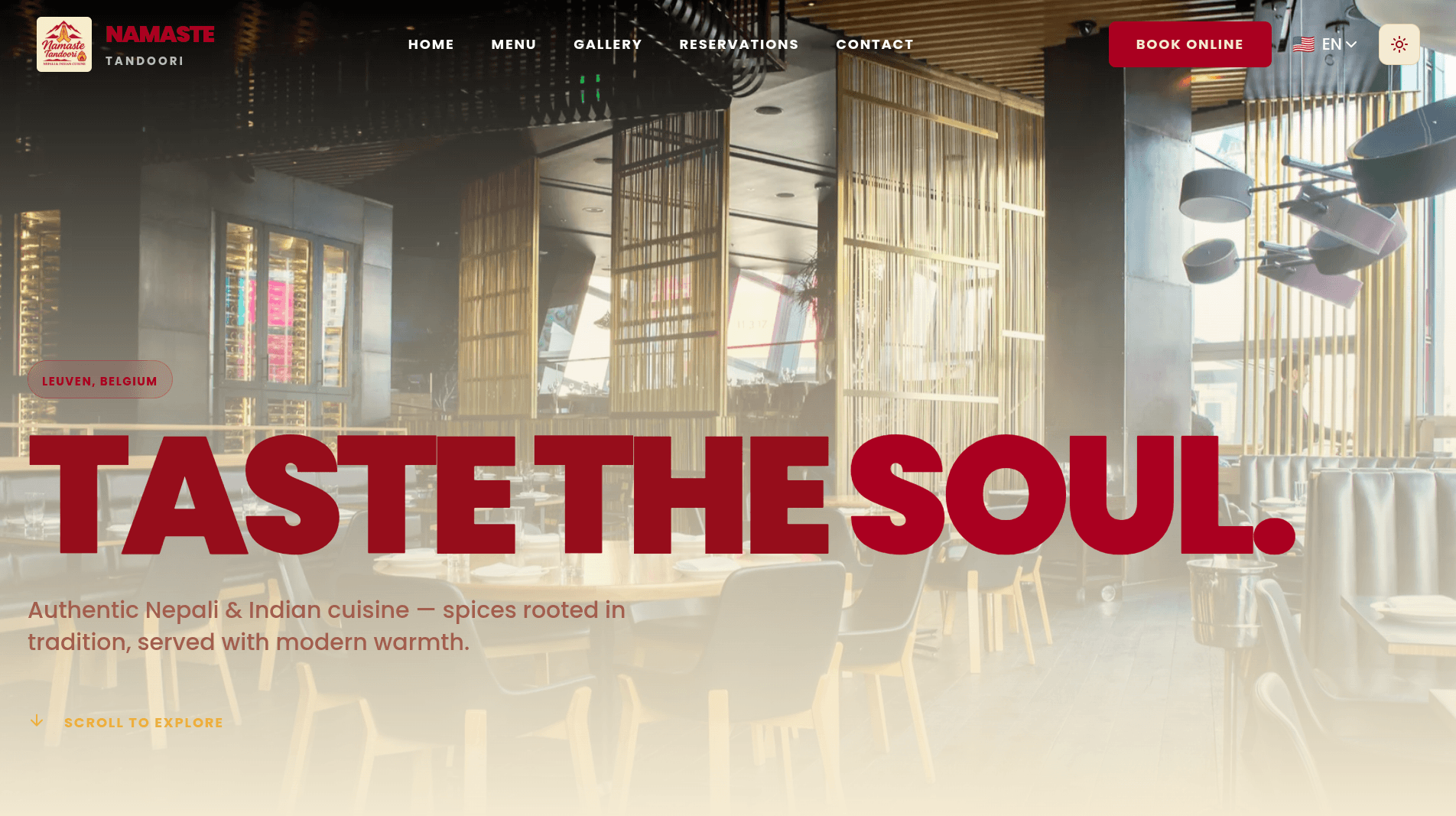 Screenshot of Namaste Tandoori Restaurant